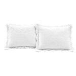 Colcha bordada de medallón festoneada Lush Decor Triangle Home Fashions 21T010316 tamaño King blanca 5 piezas con fundas