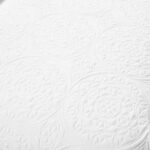 Colcha bordada de medallón festoneada Lush Decor Triangle Home Fashions 21T010316 tamaño King blanca 5 piezas con fundas