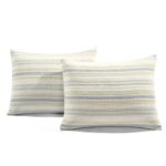 Colcha Lush Decor Solange Stripe Kantha Triangle Home Fashions 16T007635 algodón tejido 3 piezas tamaño matrimonial Quee