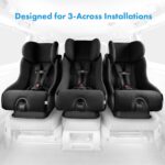 Clek Fllo - Asiento convertible para automóvil, diseño compacto para asientos de 3 a través, orientación trasera extendi