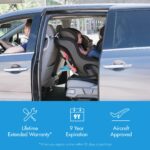 Clek Fllo - Asiento convertible para automóvil, diseño compacto para asientos de 3 a través, orientación trasera extendi