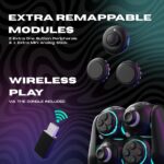 Control de Videojuegos Modular Byowave Proteus snh-7626 con 15 piezas intercambiables remapeo LED compatible con PC Stea