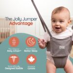 Jolly Jumper Elite (Grey Safari) Ejercitador para Bebé - Marco Resistente, Saltador para Bebé con Soporte de 6 Pies de A