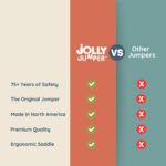 Jolly Jumper Elite (Grey Safari) Ejercitador para Bebé - Marco Resistente, Saltador para Bebé con Soporte de 6 Pies de A