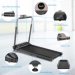 Caminadora plegable Goplus Superfit motor 3.0HP pantalla tactil LED soporte telefono Bluetooth 7.5 MPH