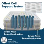 Colchón de aire Queen elevado Beautyrest Skyrise AMZSIMSK917PQN construcción bobina soporte de borde bomba externa vinil
