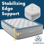 Colchón de aire Queen elevado Beautyrest Skyrise AMZSIMSK917PQN construcción bobina soporte de borde bomba externa vinil