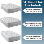 Colchón de aire Queen elevado Beautyrest Skyrise AMZSIMSK917PQN construcción bobina soporte de borde bomba externa vinil