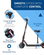 Hiboy KS4 Pro Electric Scooter, 500W Motor (750W Peak), 10" Honeycomb Tires, Up to 25 Miles Range, 19 MPH Foldable Elect