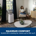 Aire Acondicionado Portátil GE Appliances APCA10YBMW 10000 BTU 3 en 1 deshumidificador ventilador evaporación automática
