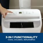 Aire Acondicionado Portátil GE Appliances APCA10YBMW 10000 BTU 3 en 1 deshumidificador ventilador evaporación automática