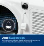 Aire Acondicionado Portátil GE Appliances APCA10YBMW 10000 BTU 3 en 1 deshumidificador ventilador evaporación automática
