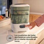 Baby Brezza Esterilizador y Secador de Biberones Avanzado – 33% Más Rápido - Sanitizador de Vapor de Mayor Capacidad - M