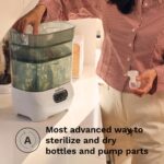 Baby Brezza Esterilizador y Secador de Biberones Avanzado – 33% Más Rápido - Sanitizador de Vapor de Mayor Capacidad - M