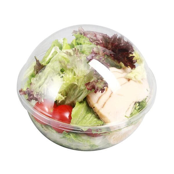 Recipientes para ensalada 21 oz con tapa Restaurantware RWP0574C plástico transparente desechable hermético paquete de 5