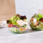 Recipientes para ensalada 21 oz con tapa Restaurantware RWP0574C plástico transparente desechable hermético paquete de 5