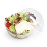 Recipientes para ensalada 21 oz con tapa Restaurantware RWP0574C plástico transparente desechable hermético paquete de 5