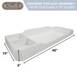Sorelle Cambiador de muebles para tocador, vestidor y solución de cambio de pañales para tocador de bebé, muebles de gua