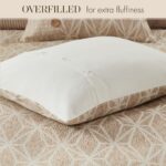 Madison Park Grace MPS10 juego de edredón King jacquard geométrico reversible microfibra taupe 9 piezas
