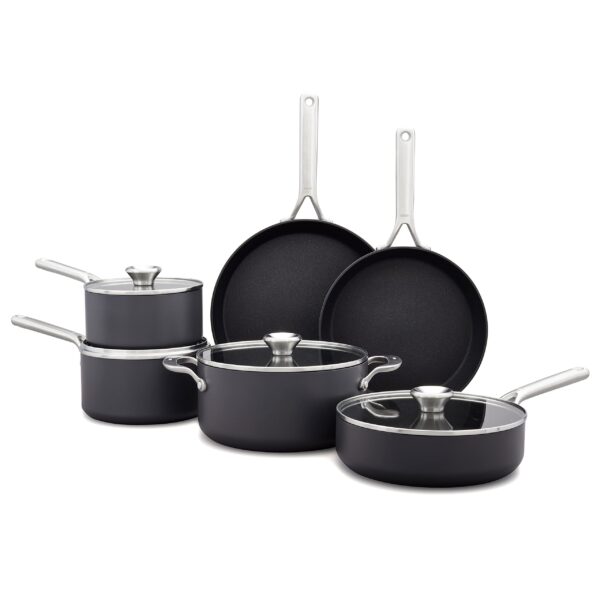 Batería de cocina juego de ollas y sartenes OXO CC004748-001 10 piezas cerámica anodizada dura antiadherente libre de PF
