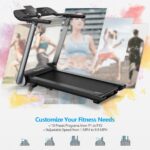 Caminadora electrica plegable Goplus Superfit 1-9.9 MPH cinturon 5 capas 10 programas Bluetooth