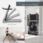 Caminadora electrica plegable Goplus Superfit 1-9.9 MPH cinturon 5 capas 10 programas Bluetooth