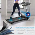 Caminadora electrica plegable Goplus Superfit 1-9.9 MPH cinturon 5 capas 10 programas Bluetooth