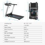 Caminadora electrica plegable Goplus Superfit 1-9.9 MPH cinturon 5 capas 10 programas Bluetooth