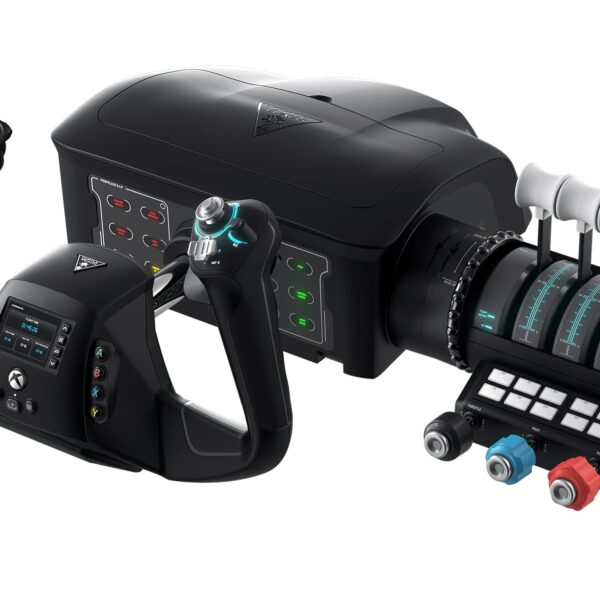 Sistema de control de vuelo Turtle Beach VelocityOne Flight TBS-0715-02 yoke acelerador cuádruple rueda de compensación