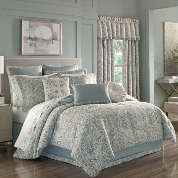 Juego de edredón Garrison Five Queens Court 2246054WKCS talla California King 4 piezas 110 x 96 pulgadas ropa de cama de