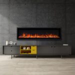 Chimenea Eléctrica Inteligente J&R Kennedy II EF-WM504 | 60 Pulgadas, 5000 BTU, Empotrada o en Superficie, Control por A