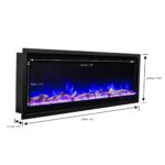Chimenea Eléctrica Inteligente J&R Kennedy II EF-WM504 | 60 Pulgadas, 5000 BTU, Empotrada o en Superficie, Control por A