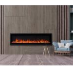 Chimenea Eléctrica Inteligente J&R Kennedy II EF-WM504 | 60 Pulgadas, 5000 BTU, Empotrada o en Superficie, Control por A