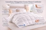 Edredón de plumón de ganso húngaro blanco Continental Bedding Serenity 700 rellenos algodón 100% peso verano individual