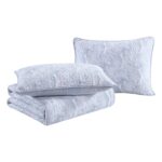 Juego de edredon King reversible algodón Tommy Bahama USHSA91210300 hojas de agua desgastadas azules con funda