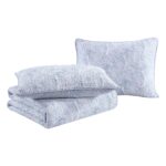 Juego de edredon King reversible algodón Tommy Bahama USHSA91210300 hojas de agua desgastadas azules con funda