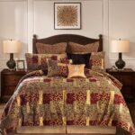 Edredón jacquard retazos TOPLUXE VC-LM-Loong-King juego 9 piezas ultrasuave fundas europeas falda de cama King Loong