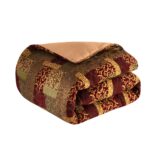 Edredón jacquard retazos TOPLUXE VC-LM-Loong-King juego 9 piezas ultrasuave fundas europeas falda de cama King Loong