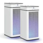 Purificador de aire Medify Air MA-40-UV-W2 filtro HEPA H14 con luz UV cobertura 5882.5 pies cuadrados por hora para humo