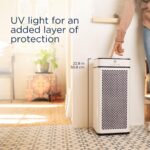 Purificador de aire Medify Air MA-40-UV-W2 filtro HEPA H14 con luz UV cobertura 5882.5 pies cuadrados por hora para humo