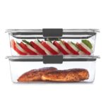 Juego de recipientes herméticos Rubbermaid Brilliance plástico transparente sin BPA aptos para microondas y lavavajillas