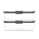 Juego de recipientes herméticos Rubbermaid Brilliance plástico transparente sin BPA aptos para microondas y lavavajillas