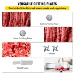 VEVOR Molinillo de Carne Comercial, Picadora de Carne Eléctrica 550LB/h 1100W, Máquina de Picadora de Carne Industrial d