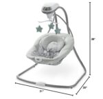 Graco Simple Sway - Columpio para bebé, movimiento de lado a lado, columpio infantil con 6 velocidades, vibración, hiedr