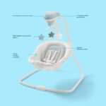 Graco Simple Sway - Columpio para bebé, movimiento de lado a lado, columpio infantil con 6 velocidades, vibración, hiedr
