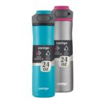Botella de agua termo Contigo Cortland Chill 2.0 2164497 de acero inoxidable aislado al vacío antiderrames de 24 onzas p