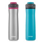 Botella de agua termo Contigo Cortland Chill 2.0 2164497 de acero inoxidable aislado al vacío antiderrames de 24 onzas p