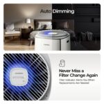 Purificador de Aire CUCKOO CAC-K1910FW True HEPA 5 etapas luz UV-C carbón activado modo sueño silencioso blanco 2256 pie
