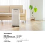 Purificador de Aire CUCKOO CAC-K1910FW True HEPA 5 etapas luz UV-C carbón activado modo sueño silencioso blanco 2256 pie