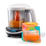 Baby Brezza One Step Baby Food Maker Deluxe – Apagado automático, apto para lavavajillas y licuadora al vapor + puré de